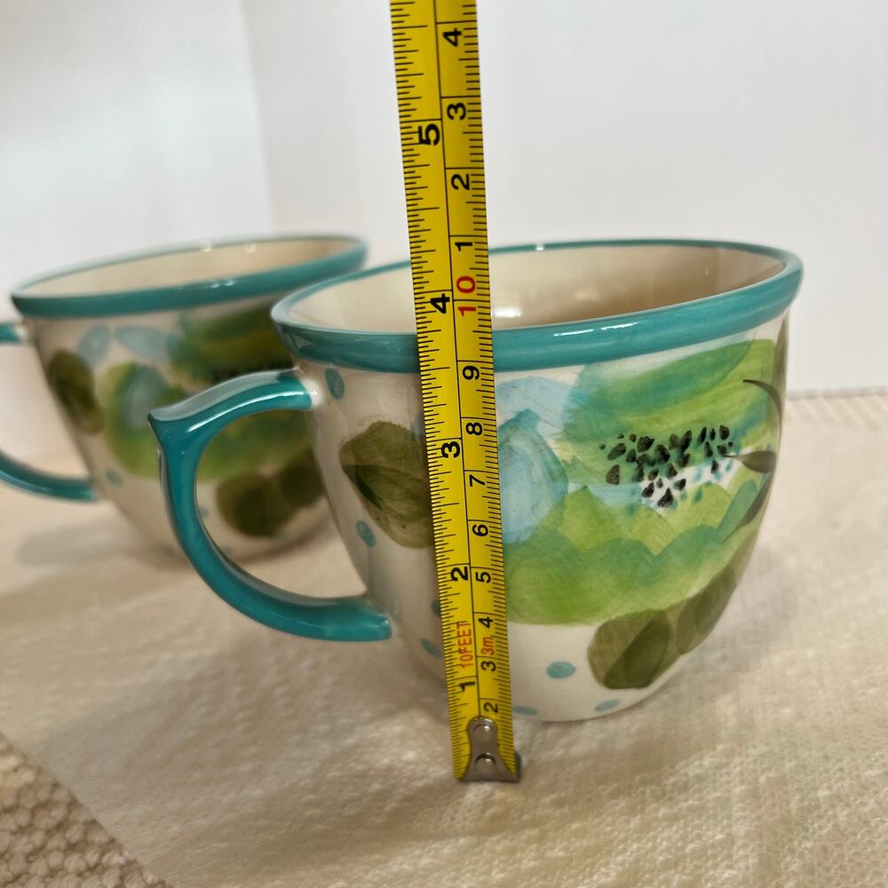 The Pioneer Woman Vintage Bloom DOTS 16-Ounce Coffee Mug/Tea Cup White Floral - Picture 5 of 8